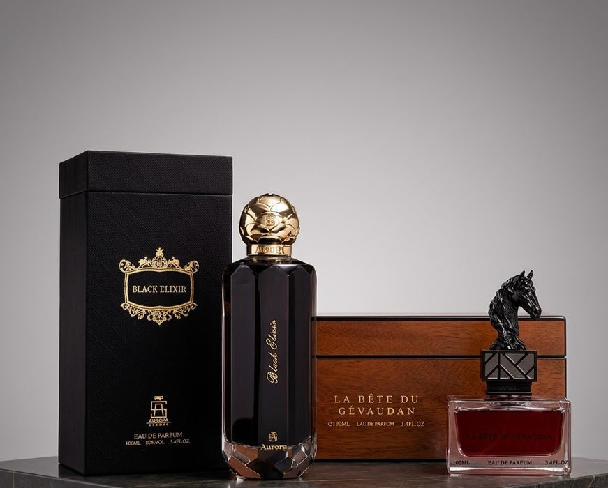 Aurora Black Elixir 100 ml EDP Men + Celestial Collection La Bête de Gevaudan 100 ml EDP Men Bundle Offer