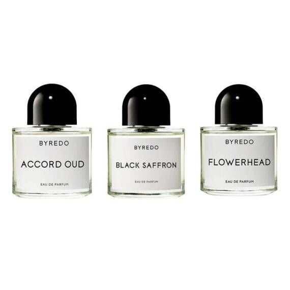 Product image of byredo edp unisex black saffron accord oud flower head 3 x 100 ml gift set perfume