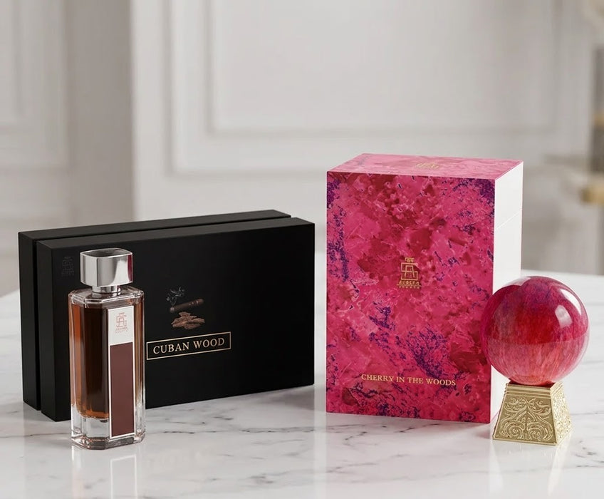 Aurora Scents Cherry in The Woods 100 ml EDP Unisex + Cuban Wood 100 ml EDP Men Bundle Offer