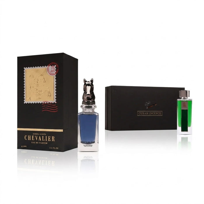 Aurora Equestrian Collection Chevalier 75 ml EDP Men + Cuban Incense 100 ml EDP Men Bundle Offer