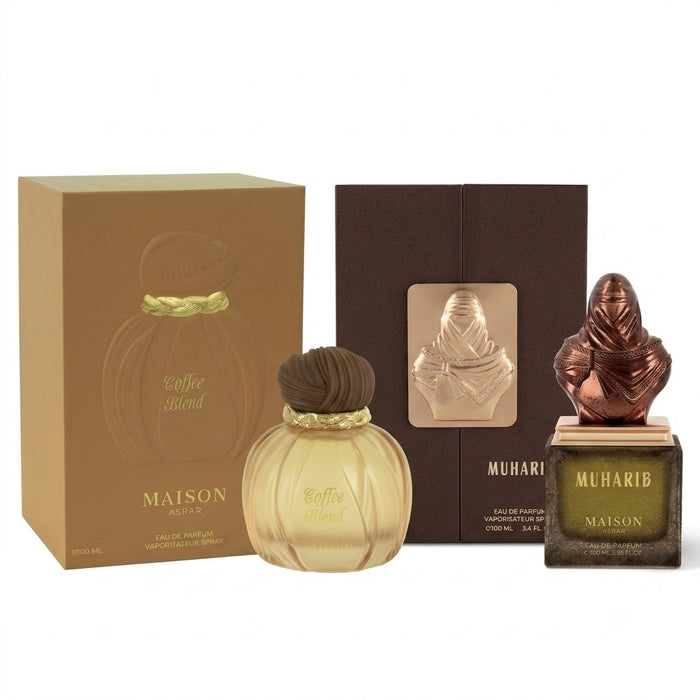 Maison Asrar Coffee Blend 100 ml EDP Unisex + Muharib 100 ml EDP Unisex Bundle Offer