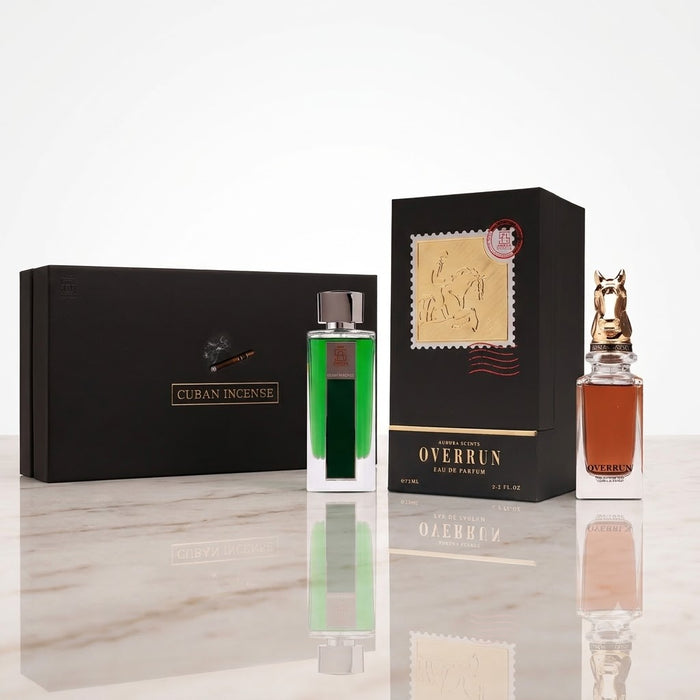 Aurora Cuban Incense 100 ml EDP Men + Equestrian Collection Overrun 75 ml EDP Men Bundle Offer