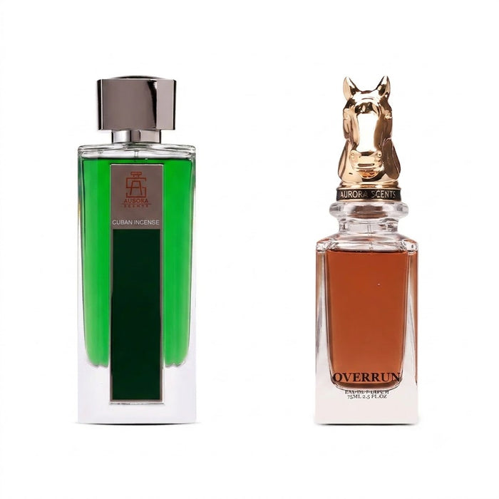 Aurora Cuban Incense 100 ml EDP Men + Equestrian Collection Overrun 75 ml EDP Men Bundle Offer