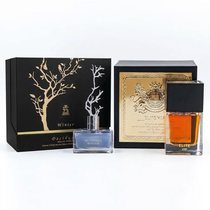 Aurora Deciduous Winter 100 ml EDP Women + ELITE VIP 100 ml EDP Men Bundle Offer
