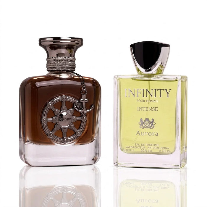 Aurora Explorer Black 100 ml EDP Men + Infinity Intense 100 ml EDP Men Bundle Offer