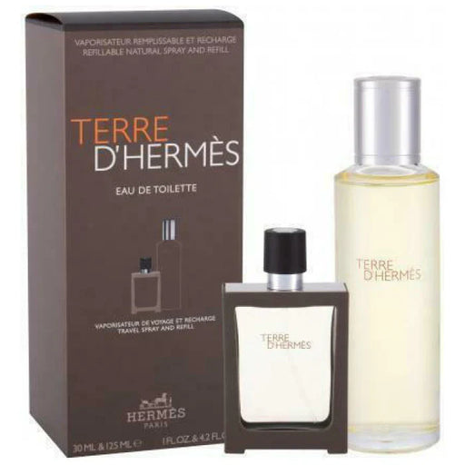 Product image of HERMES TERRE D'HERMES (M) SET EDT 30 ml TRAVEL SPRAY REFILLABLE + EDT 125 ml REFILL FR second image