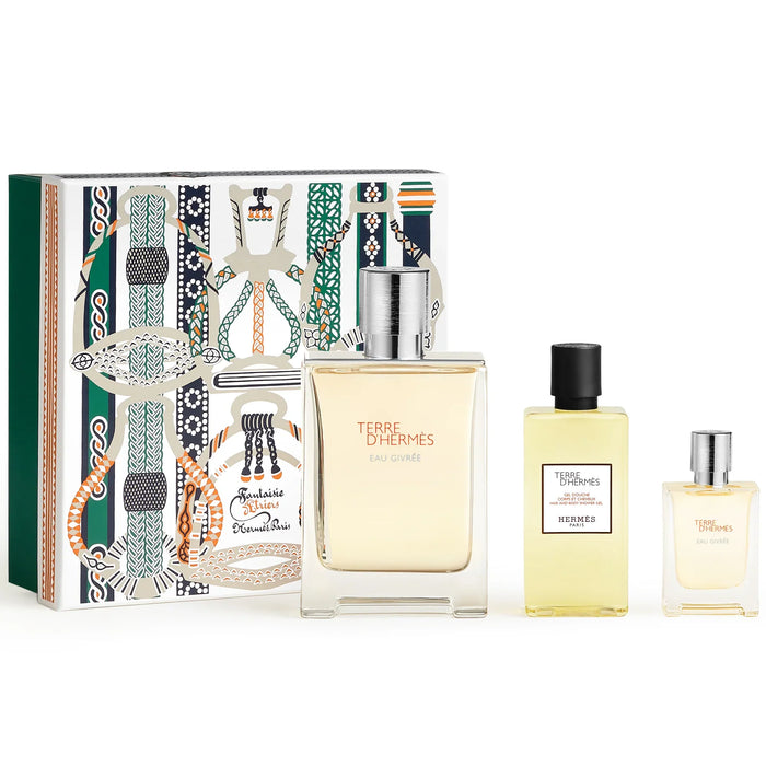 Product image of HERMES TERRE D'HERMES EAU GIVREE (M) SET EDP 100 ml REFILLABLE + HAIR&BODY SHOWER GEL 80 ml FR