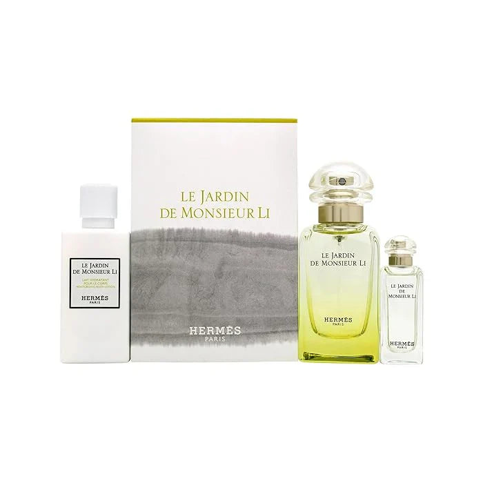 Product image of Hermes Le Jardin De Monsieur Li Set EDT 50ml + EDT 7.5ml + Moisturizing Body Lotion 40ml For Unisex