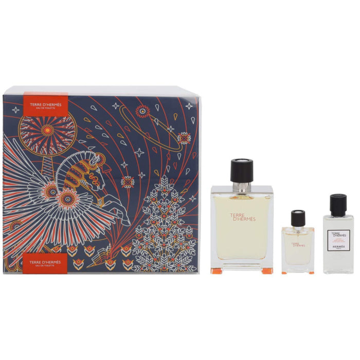 Product image of Hermes Terre D'hermes (M) Set Parfum 75 ml + Parfum 12.5 ml + Aftershave Lotion 40 ml