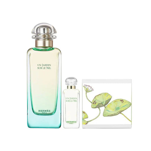 Product image of Hermes Un Jardin Sur Le Nil For Unisex Set EDT 100ml Refillable + EDT 7.5ml + Perfume Soap 50g