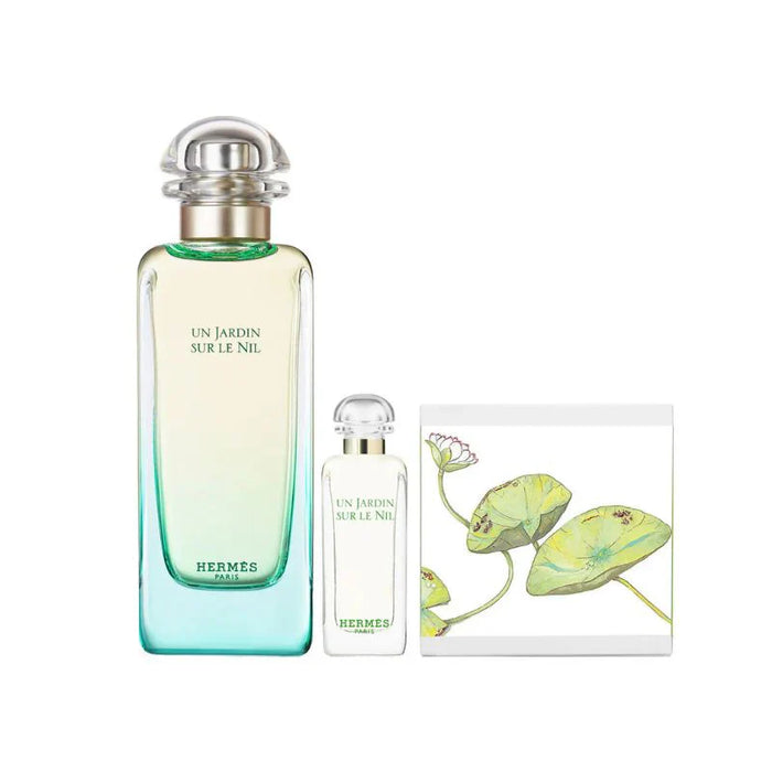 Product image of Hermes Un Jardin Sur Le Nil For Unisex Set EDT 100ml Refillable + EDT 7.5ml + Perfume Soap 50g