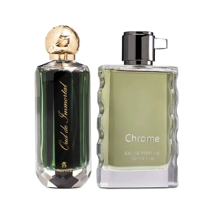 Aurora Oud De Immortal 100 ml EDP Men + Chrome 100 ml EDP Men Bundle Offer