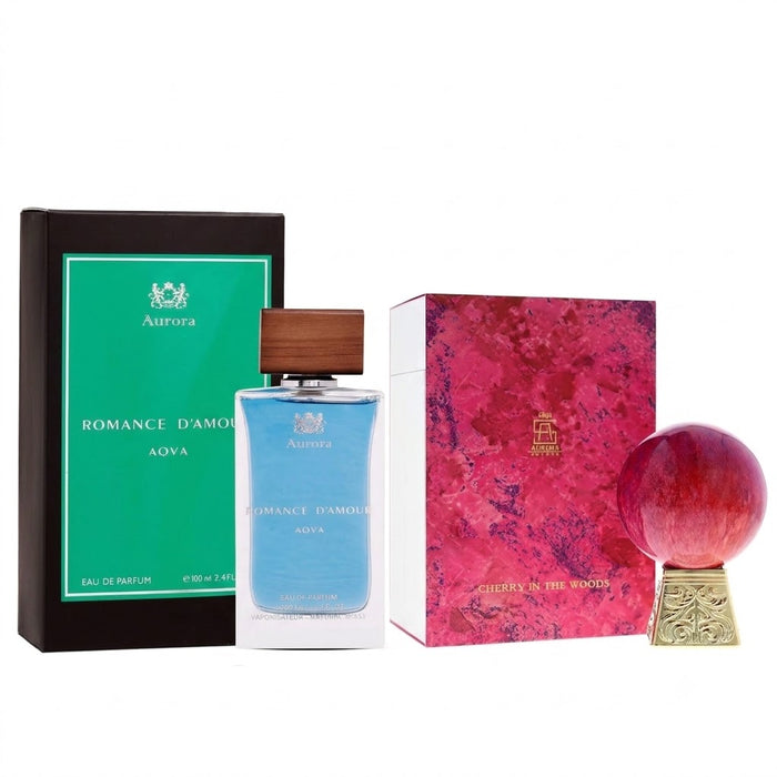 Aurora Romance D’Amour AQVA 100 ml EDP Men + Scents Cherry in The Woods 100 ml EDP Unisex Bundle Offer