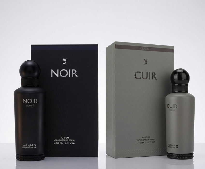 Al Majed for Oud Noir 150 ml EDP Unisex + Cuir 150 ml EDP Unisex Bundle Offer