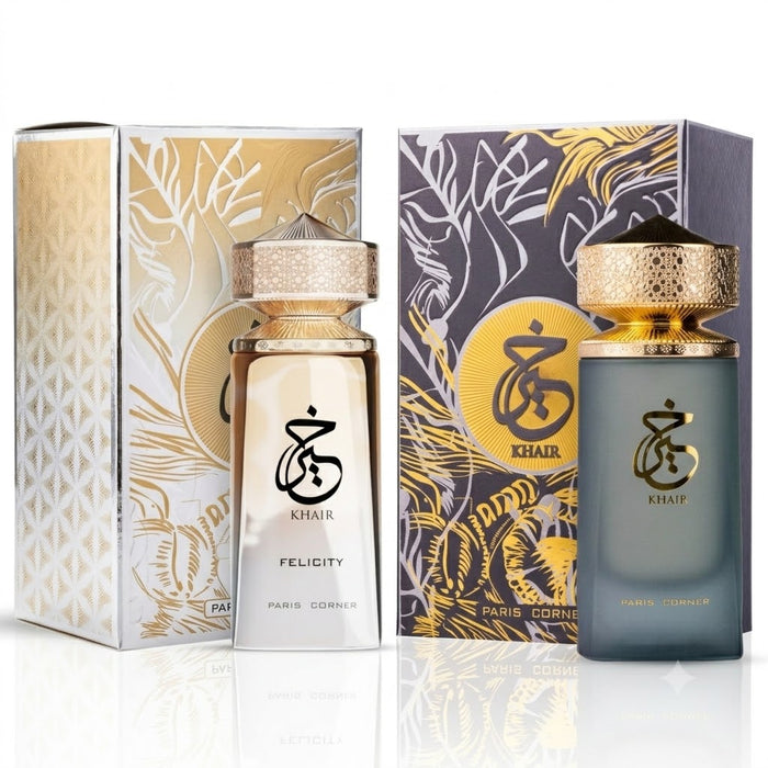 Paris Corner Khair Felicity 100 ml EDP Women + Khair 100 ml EDP Unisex Bundle Offer