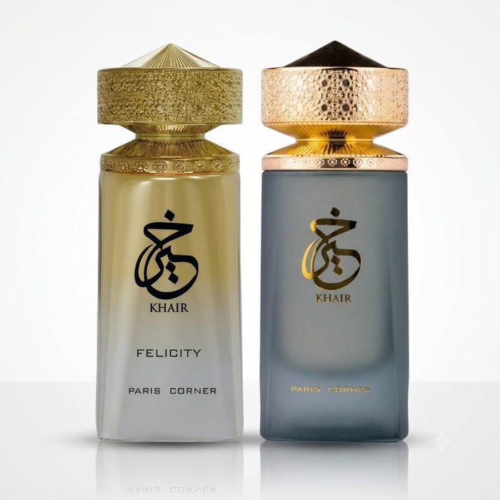 Paris Corner Khair Felicity 100 ml EDP Women + Khair 100 ml EDP Unisex Bundle Offer