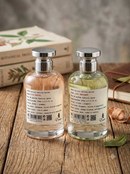 Emir Factory Edition Just Bergamot By Paris Corner 100 ml EDP Unisex + Factory Edition Rich Santal By Paris Corner 100 ml EDP Unisex Bundle Offer