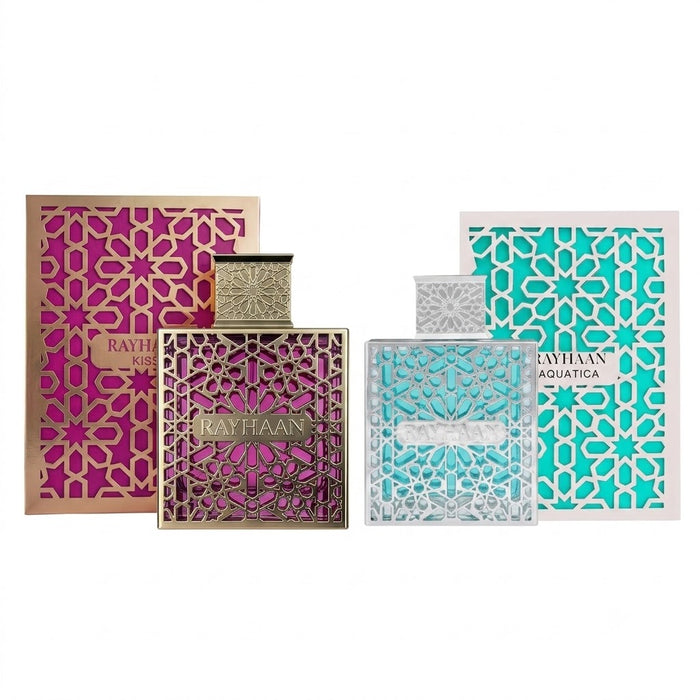 Rayhaan Kiss 100 ml EDP Women + Aquatica 100 ml EDP Men Bundle Offer