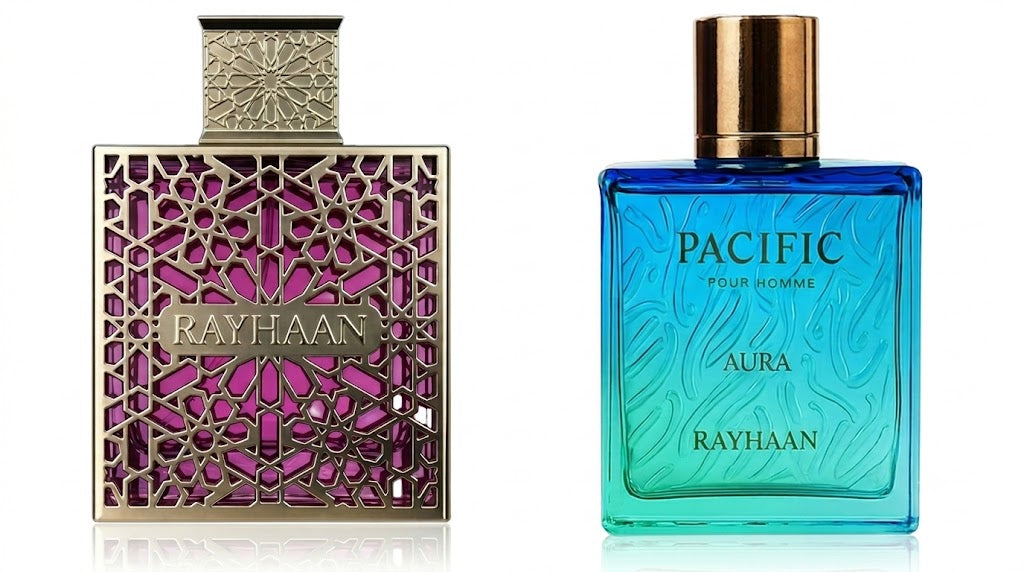 Rayhaan Kiss 100 ml EDP Women + Pacific Aura 100 ml EDP Unisex Bundle Offer