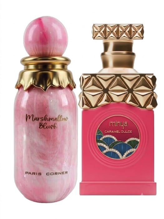 Paris Corner Marshmallow Blush 100 ml EDP Unisex + Minya Caramel Dulce 100 ml EDP Women Bundle Offer