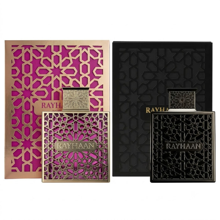 Rayhaan Obsidian 100 ml EDP Men + Kiss 100 ml EDP Women Bundle Offer