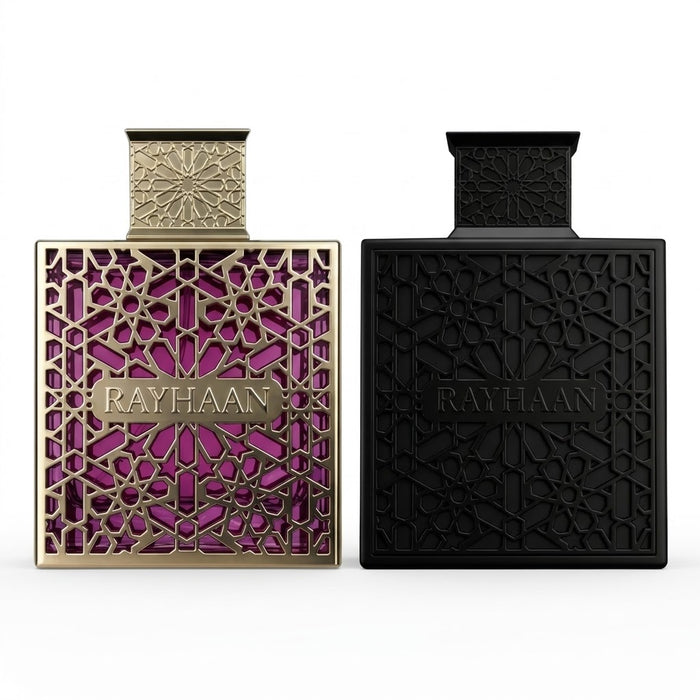 Rayhaan Obsidian 100 ml EDP Men + Kiss 100 ml EDP Women Bundle Offer