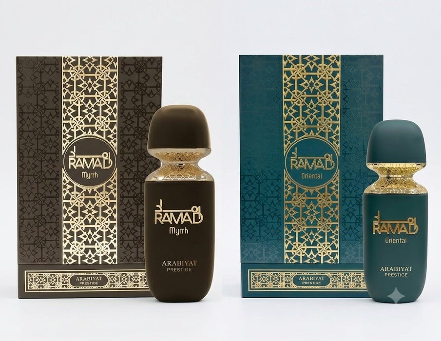 MyPERFUMES Arabiyat Prestige - Ramad Oriental 100 ml EDP Unisex + Arabiyat Prestige - Ramad Myrrh 100 ml EDP Unisex Bundle Offer