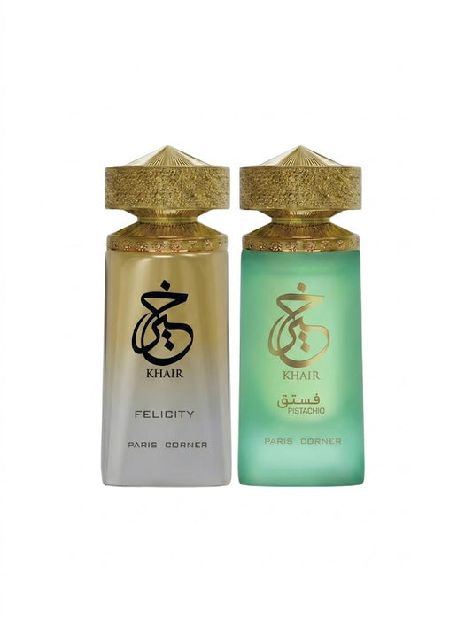 Paris Corner Khair Pistachio 100 ml EDP Unisex + Khair Felicity 100 ml EDP Women Bundle Offer
