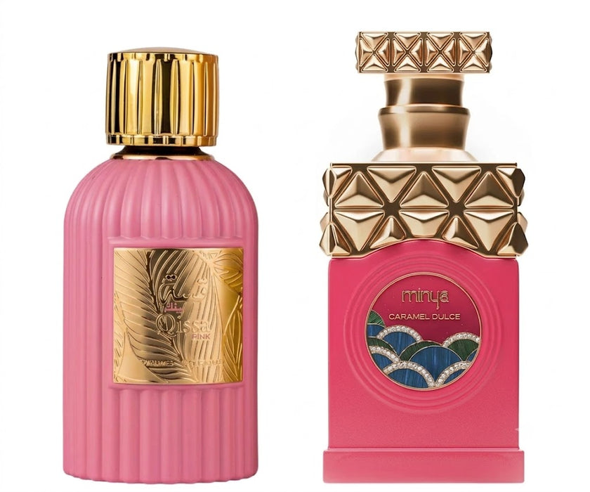Paris Corner Qissa Pink 100 ml EDP Women + Minya Caramel Dulce 100 ml EDP Women Bundle Offer