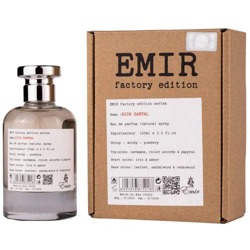 Emir Factory Edition Just Bergamot By Paris Corner 100 ml EDP Unisex + Factory Edition Rich Santal By Paris Corner 100 ml EDP Unisex Bundle Offer