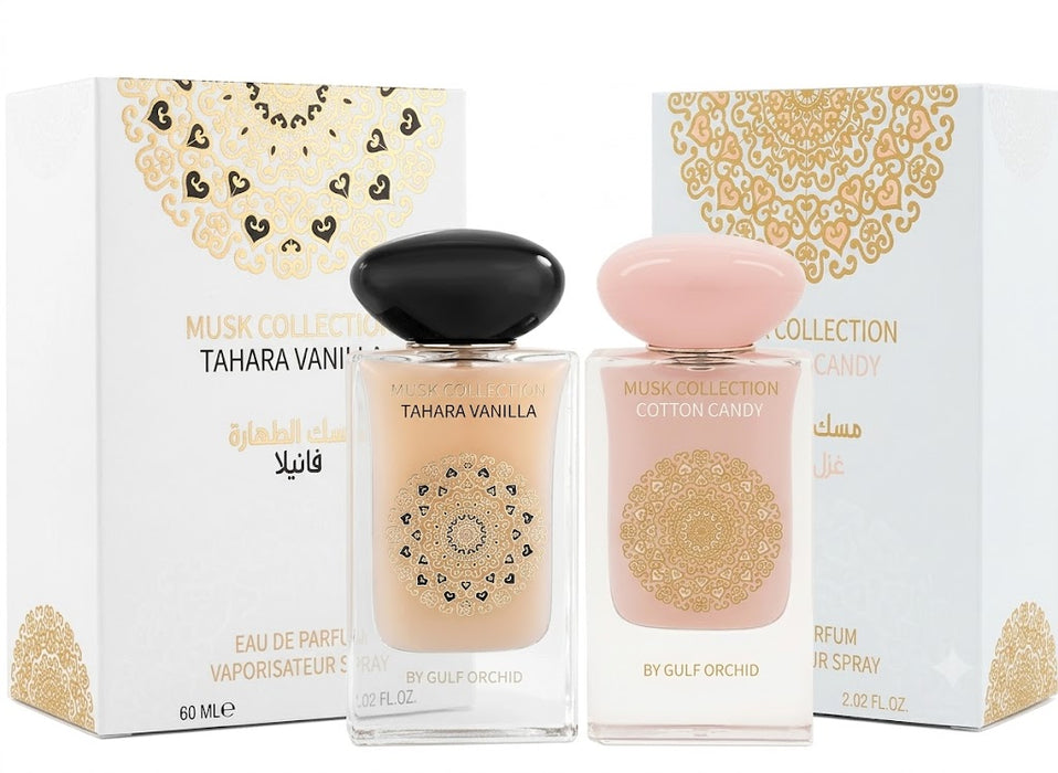 Gulf Orchid Tahara Vanilla Musk 60 ml EDP Unisex + Cotton Candy Musk 60 ml EDP Unisex Bundle Offer