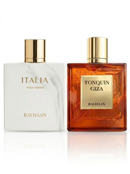 Rayhaan Tonquin Giza 100 ml EDP Unisex + Italia Pour Homme 100 ml EDP Men Bundle Offer