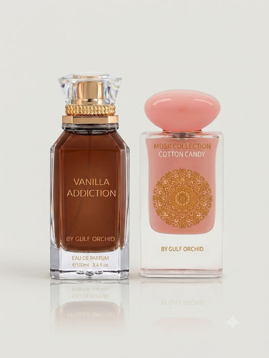 Gulf Orchid Vanilla Addiction 100 ml EDP Unisex + Cotton Candy Musk 60 ml EDP Unisex Bundle Offer