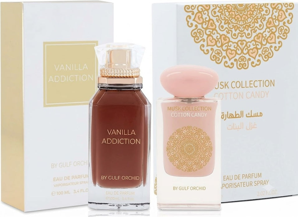 Gulf Orchid Vanilla Addiction 100 ml EDP Unisex + Cotton Candy Musk 60 ml EDP Unisex Bundle Offer