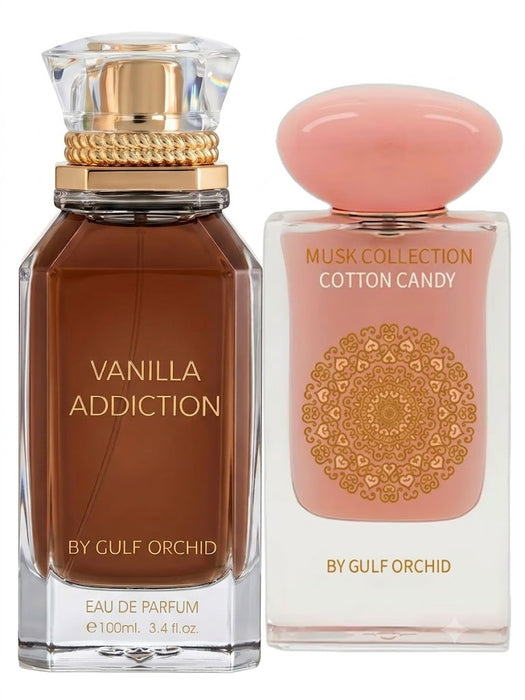 Gulf Orchid Vanilla Addiction 100 ml EDP Unisex + Cotton Candy Musk 60 ml EDP Unisex Bundle Offer